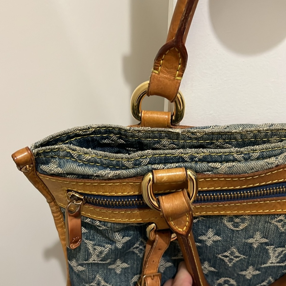 Louis Vuitton Denim Sac Plat Bag-EUC - Picture 8 of 16